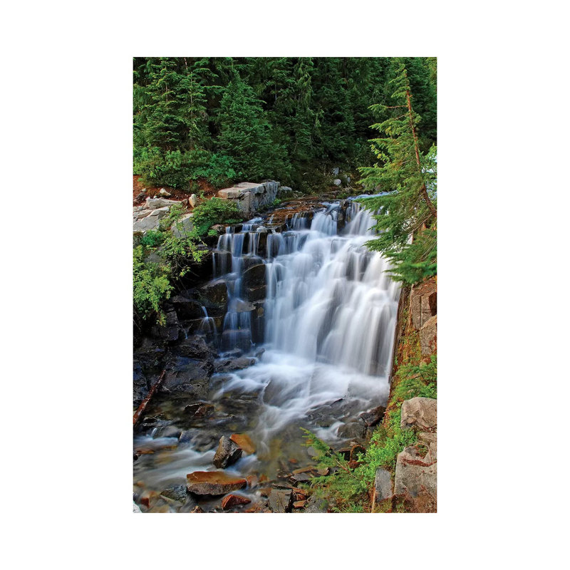 Sunbeam Creek Falls by Brian Wolf - Wrapped Canvas Print