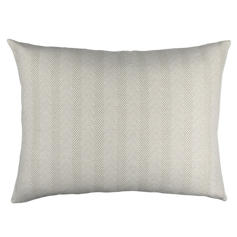 Chevron Lumbar Pillow Cover & Insert, 26" x 35", Raffia/White