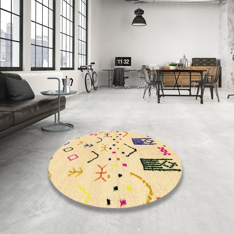 Tapis abstrait moderne 2932, Rond 6 pi