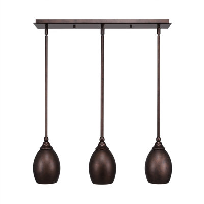 3 Light Stem Hung Linear Pendalier Shown With 5"