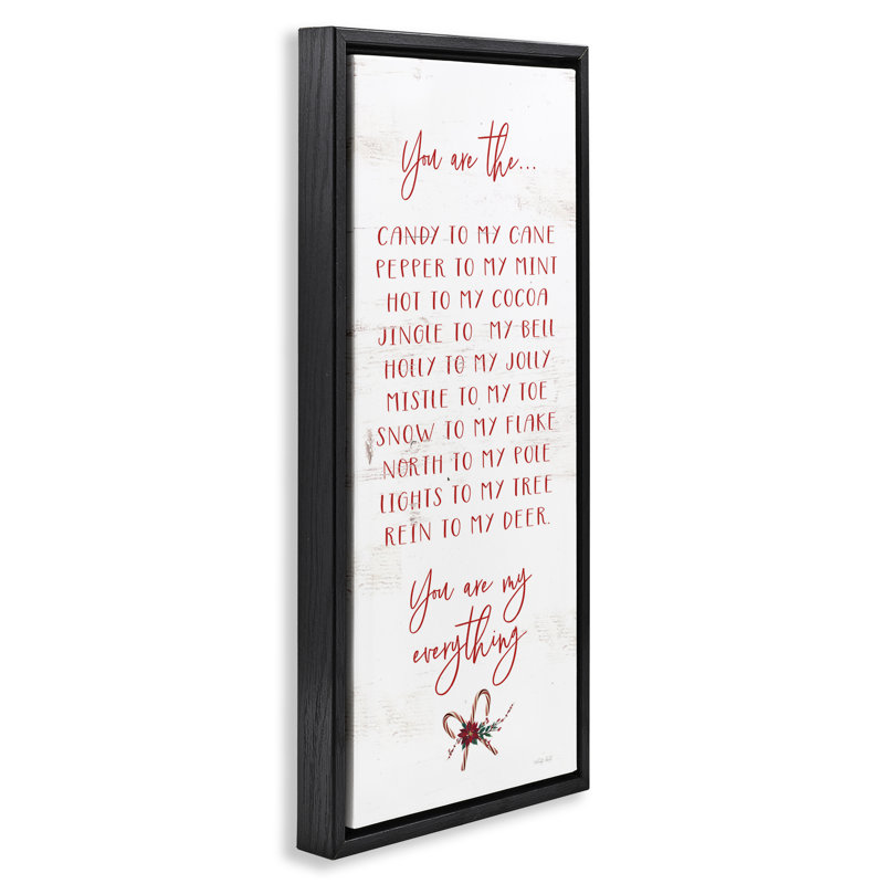 Cadre flottant My My Holiday Holiday, design par Cindy Jacobs, H 25 po x l 11 po, Noir
