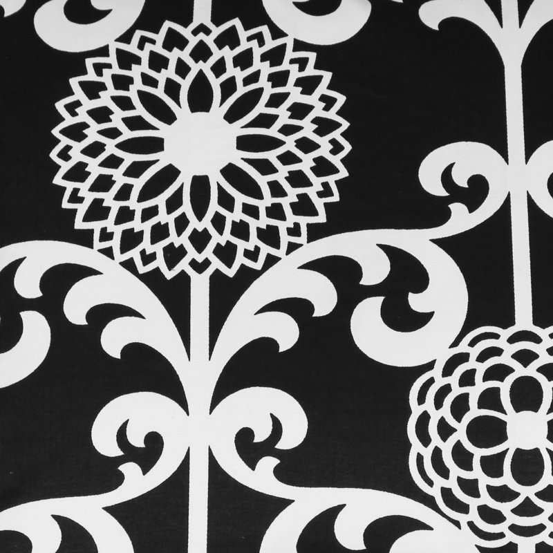 Waverly Floral Cotton Throw Pillow, Licorice