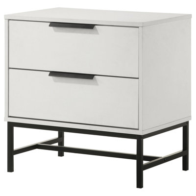 2-drawer Nightstand Bedside Table White