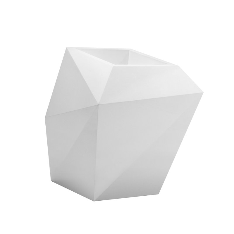 Pot à fleur en résine Faz, Blanc, H 27,5 po x l 25,75 po x P 21,75 po
