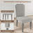 63" Oval Farmhouse Dining Table Set with 4 Upholstered Chairs, 350 lbs Table & 500 lbs Chairs, Wood Base for Kitchen, Dining Room-1900972901-1900972907