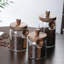3 pots à café en verre avec cuillères, pots à bonbons, pots à biscuits, pots de rangement, pots à thé, pots à collation, pots à assaisonnement, pots à sel, pots à poivre