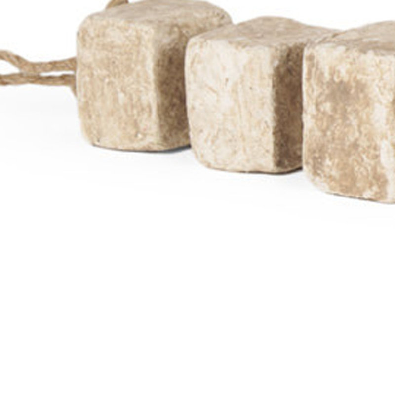 Sculpture de table cube en papier 2 po beige