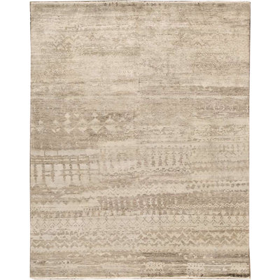 Tapis gris de haute qualité noué à la main