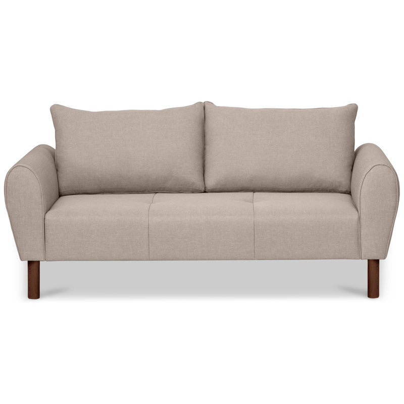 Caspar Sofa, Beige, Wenge, 80cm H x 216cm W x 86cm D