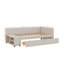 Lit plateforme simple tapissier en forme de L avec tiroirs-183397549