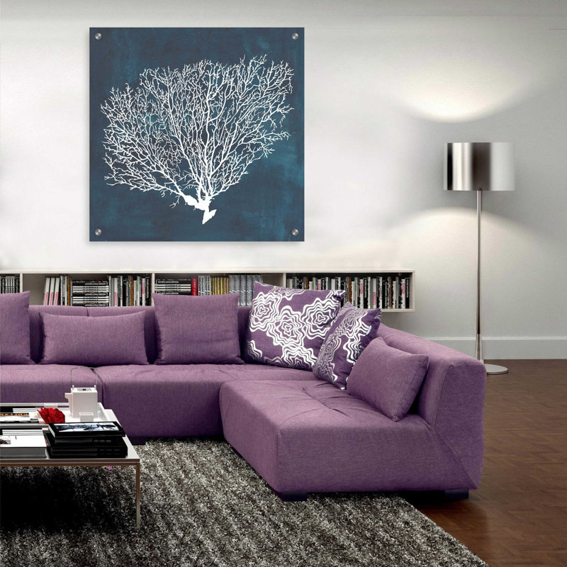 «Inverse Sea Fan II» par Grace Popp - peinture sans cadre, 36" H x 36" W x 0.2" D