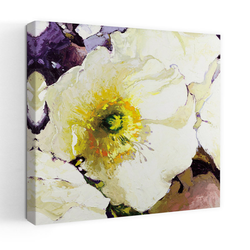 Coquelicots blancs de près, art traditionnel des fleurs de coquelicots, H 18 po x l 18 po