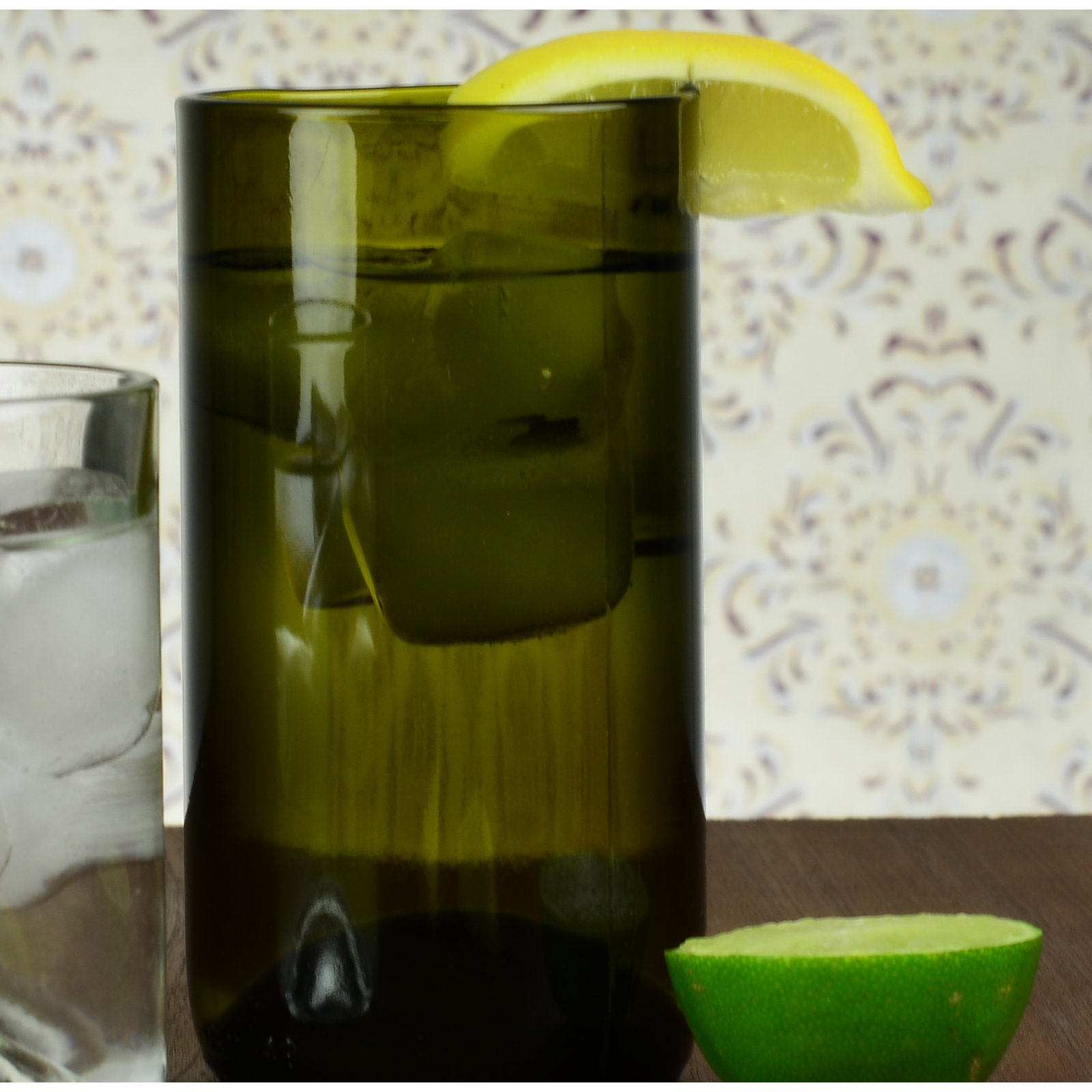 Tompson Drinking Glass (Set of 6), Olive Green, 16 oz