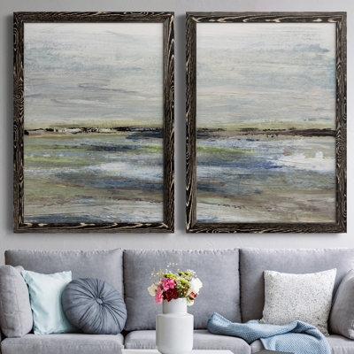 Wetlands I - ensemble de 2 peintures sur toile encadrées