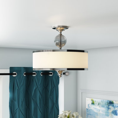 Plafonnier semi-encastré cylindrique simple 15,5 po Duda