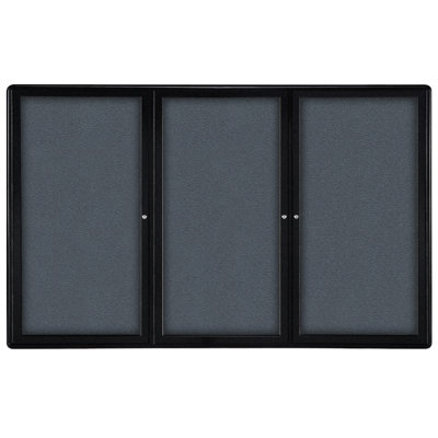 Ghent Fabric Enclosed Cabinet Bulletin Board