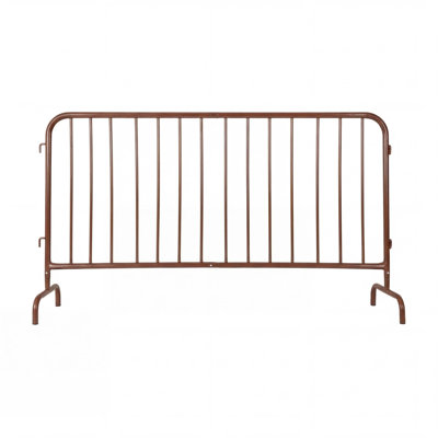 5.5 ft Heavy-Duty Steel Interlocking Barricade, Metal Crowd Control Barrier