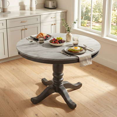 Table de salle à manger rectangulaire rétro en bois massif, plateau large et spacieux, table d'appoint pour la cuisine et la salle à manger.