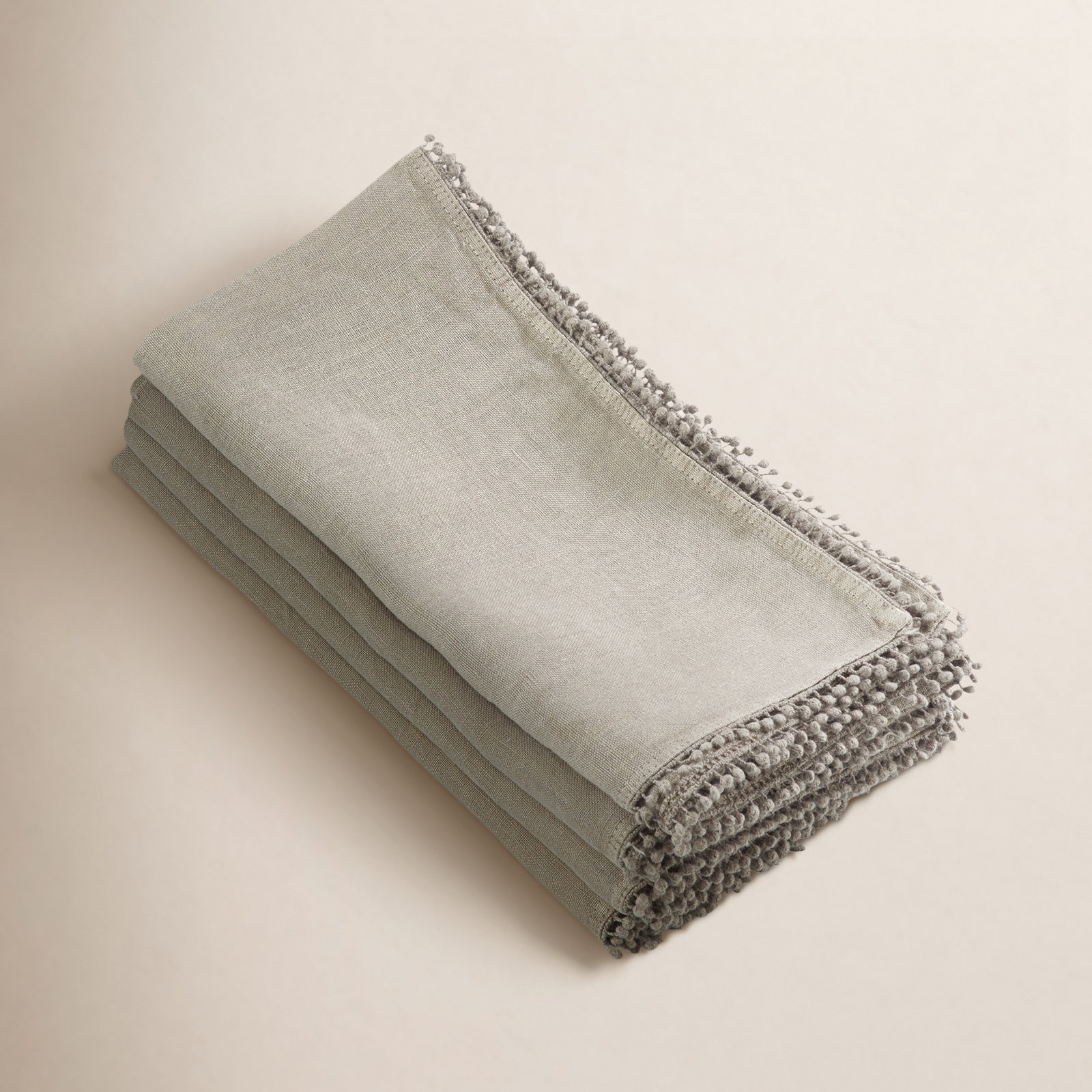 Trezza Reversible Linen Napkin, Natural