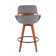 Whitacre Swivel Upholstered Counter Stool with Solid Wood Frame