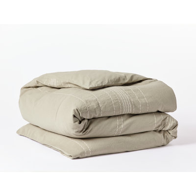 Farmhouse / Country Organic Cotton Striped Duvet Cover