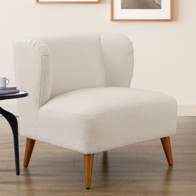 Fauteuil d'appoint Veda Boucle - blanc laiteux
