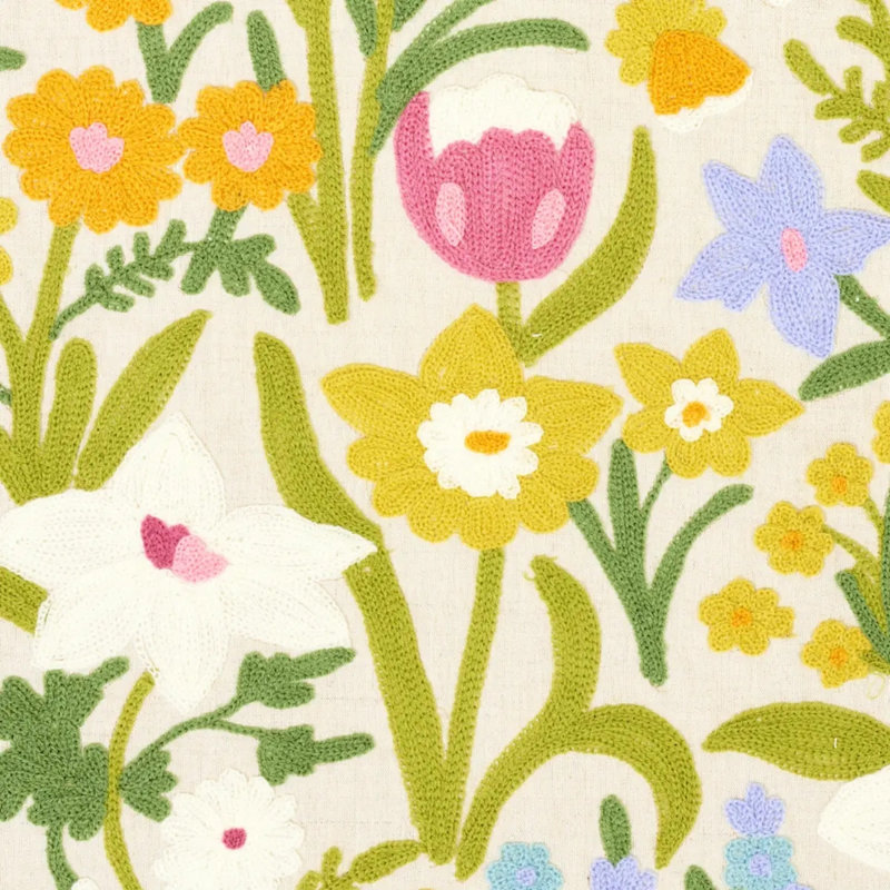 Crewel Garden Fabric, Multicolor