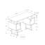 Bureau d'ordinateur, bureau personnel, ordinateur portable, rangement, L 48 po, stratifié de travail, métal, contemporain, moderne-2032402702