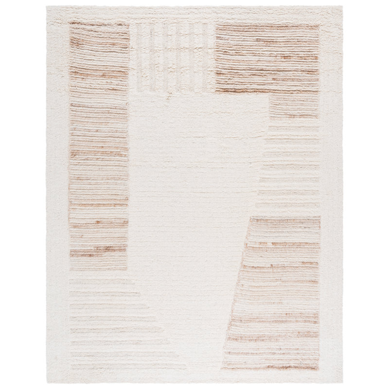 Kasjen Hand Tufted Wool Pile Abstract Rug, Runner 2'3" x 8'