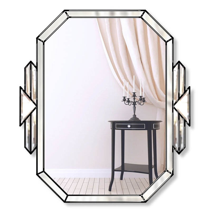 Jaquelin Flat Wall Mirror, Ebony