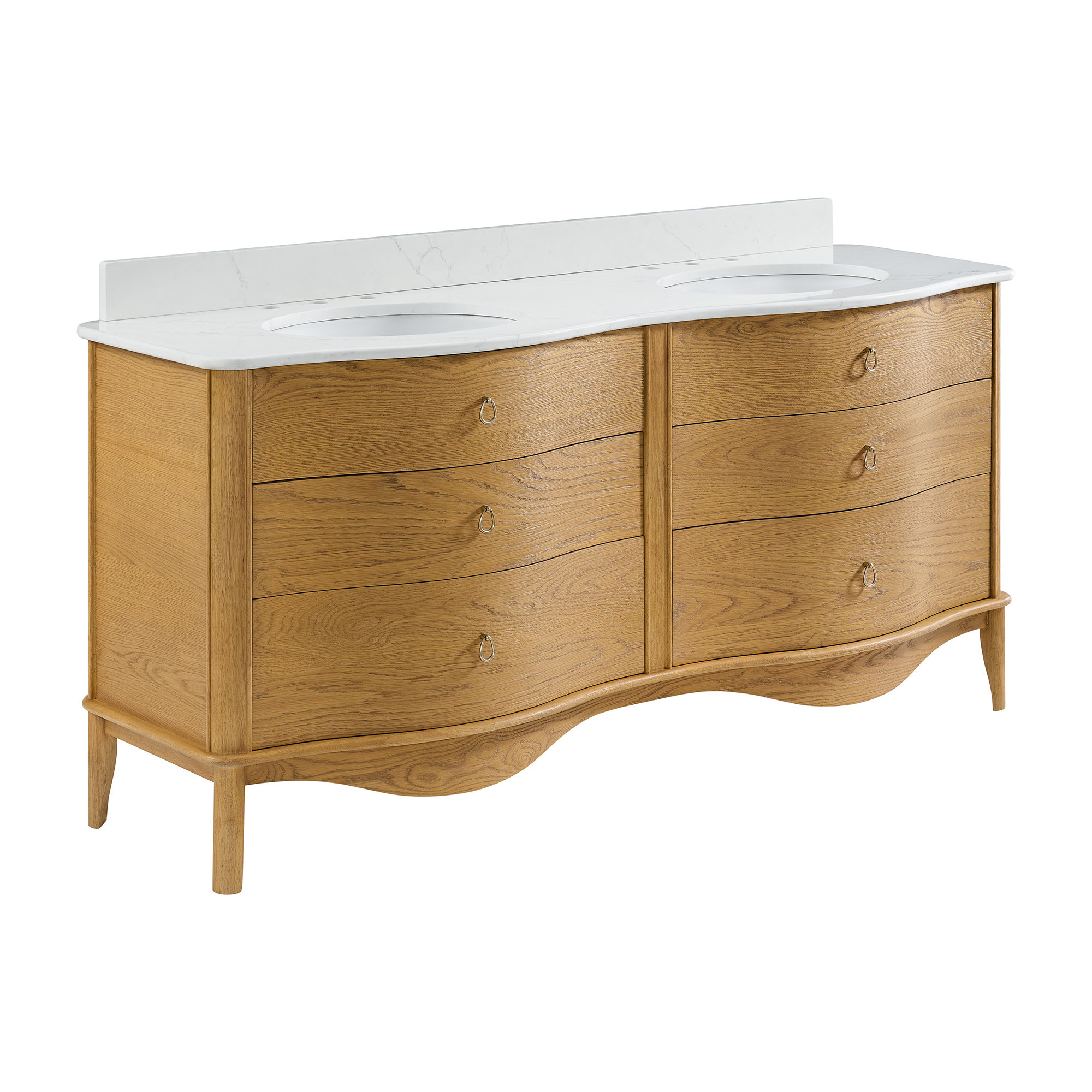 Emmy Bathroom Vanity, Natural, 72"