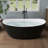 Tidal 60'' Acrylic Freestanding Tub Freestanding Soaking Bathtub-124883378