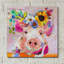 Art mural en verre rouge «Miss Piggy» par St. Hilaire Elizabeth-60525113