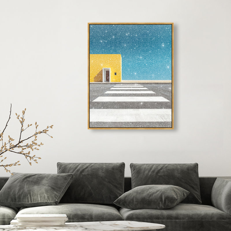Hue Crossing I Print by Oliver Gal, 46"H x 37"W, Gold Floater Frame