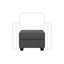 Canapé modulaire modulaire avec siège de rangement Canapé convertible pour salon / repose-pieds profond de 27 po / coussin en mousse viscoélastique