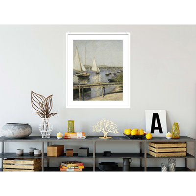 Sailing Boats at Argenteuil by Gustave Caillebotte - Framed Giclee Print
