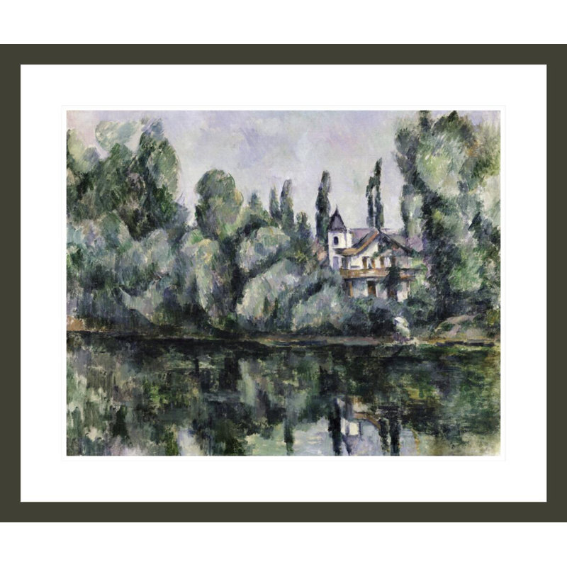 «The Banks of the Marne» par Paul Cézanne, impression giclée encadrée, H 23,5 po x l 27,86 po