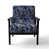 Motif victorien néo-gothique bleu cobalt I