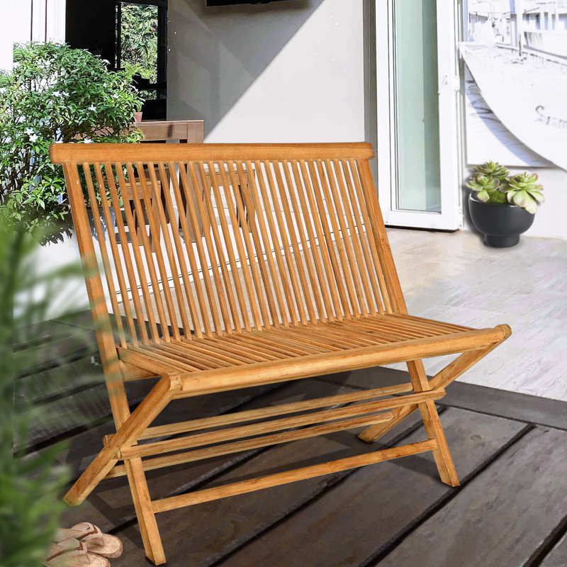 Caswell Teak Wood Patio & Garden Bench