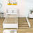 Wood Platform Bed with Trundle and Bookcase-2140958875-2140958822