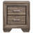 Tomasina Washed Taupe 2-Drawer Rectangular Nightstand