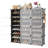 Portable Shoe Rack Organizer With Door, 48 Pairs Storage Cabinet, Adjustable Stackable Detachable Free Standing DIY Expandable 8 Tier-1529189596