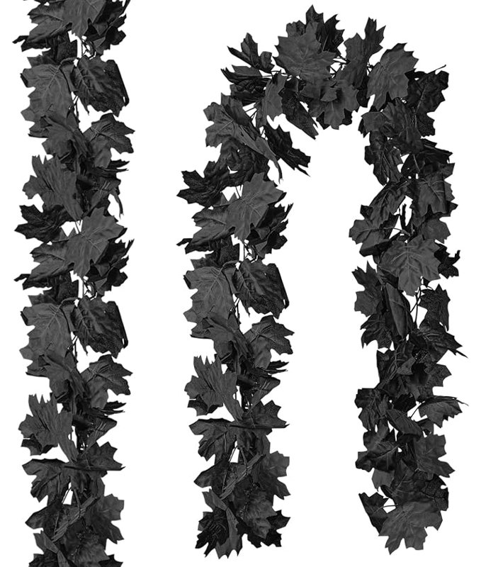 6.3cm Faux Garland, Black