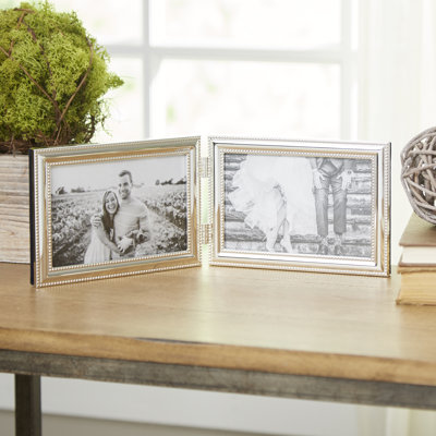 Wasola Silver Metal Beaded Picture Frame