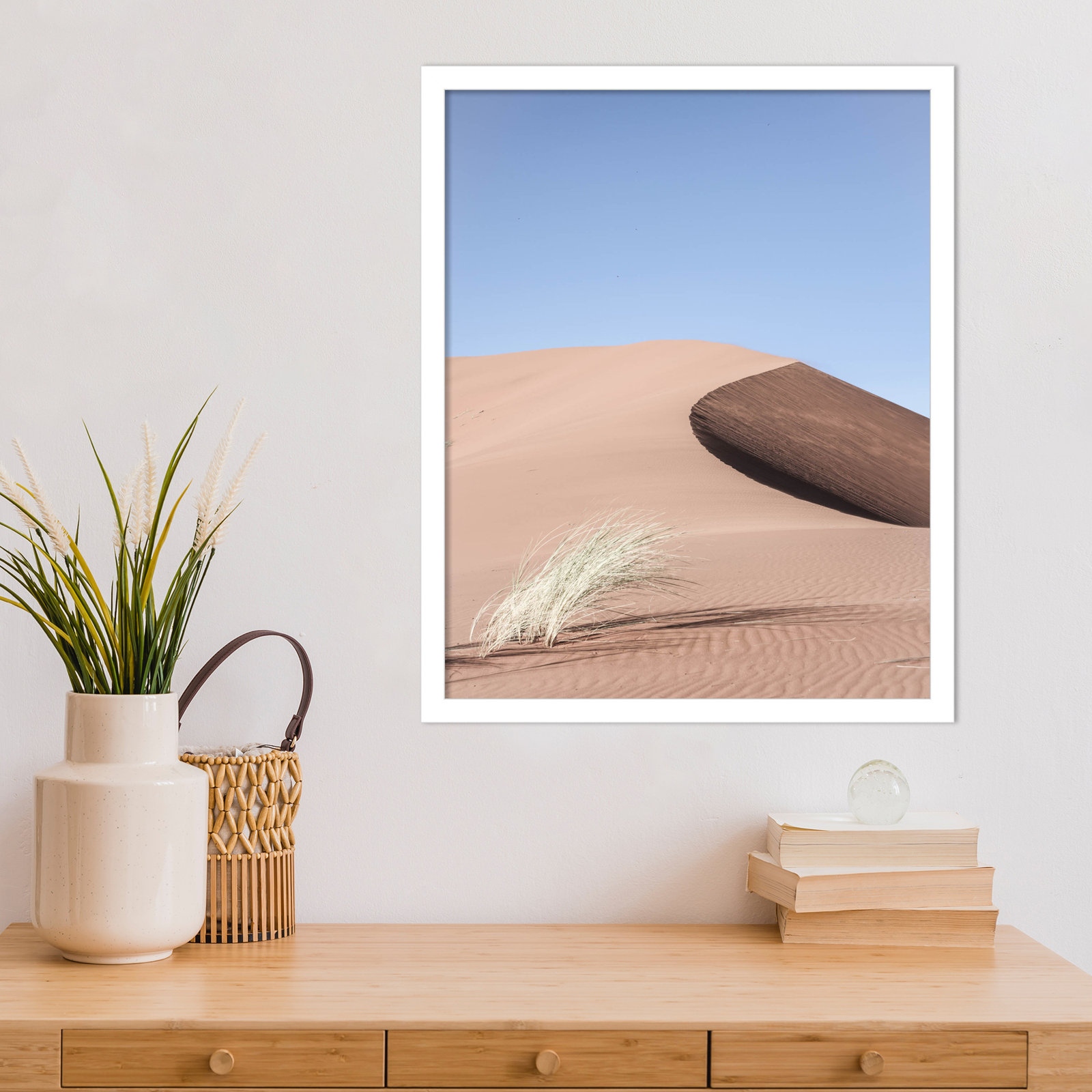 Overbrook "Namib Dune Two" Print, White, 21" H x 17" W