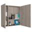 Armoire à pharmacie double H 23 po, quatre tablettes intérieures, gris clair-1826085434