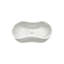 Lavabo vasque en marbre naturel blanc, 23,6 po x 14,2 po x H 7,1 po, conception ondulée, salle de bain spacieuse avec 7,1 po de hauteur, semi-polie et élégante
