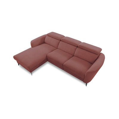 Brighton Power Reclining Corner Sofa with Adjustable Headrests in Chenille Fabric