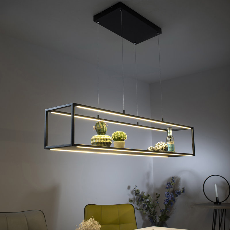 Cassundra 4 - Light Black LED Kitchen Island Pendant