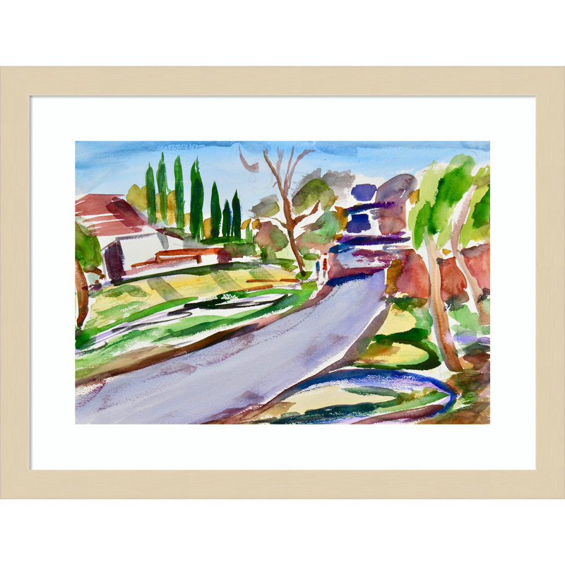 «Richard Road, Back Road with Shadows» par Montpellier, Brun, H 19 po x l 25 po x P 1 po